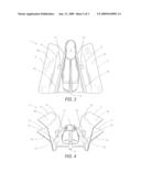 Swim Shoe With Lateral Fins diagram and image