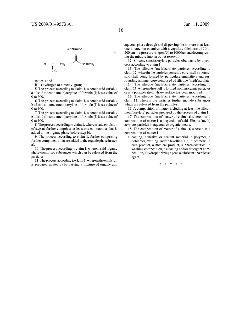 SILICONE (METH)ACRYLATE PARTICLES, PROCESS FOR PREPARATION THEREOF AND USE THEREOF - diagram, schematic, and image 17