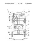 Motor vehicle with a safety system with a preventive action diagram and image