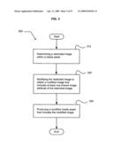 Visual substitution options in media works diagram and image