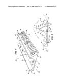 Method of disseminating advertising information via shopping cart securing structures diagram and image