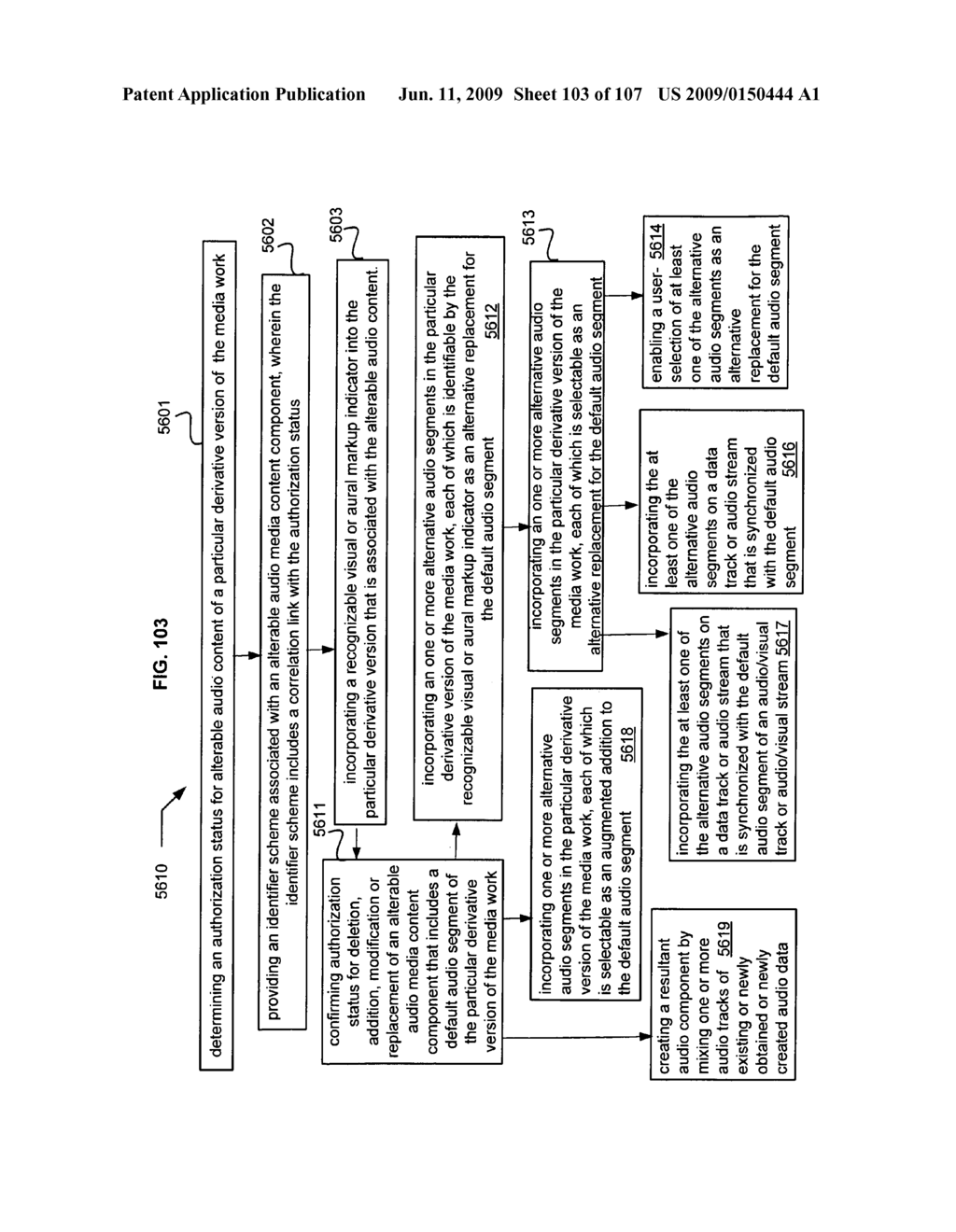 Media markup for audio content alteration - diagram, schematic, and image 104