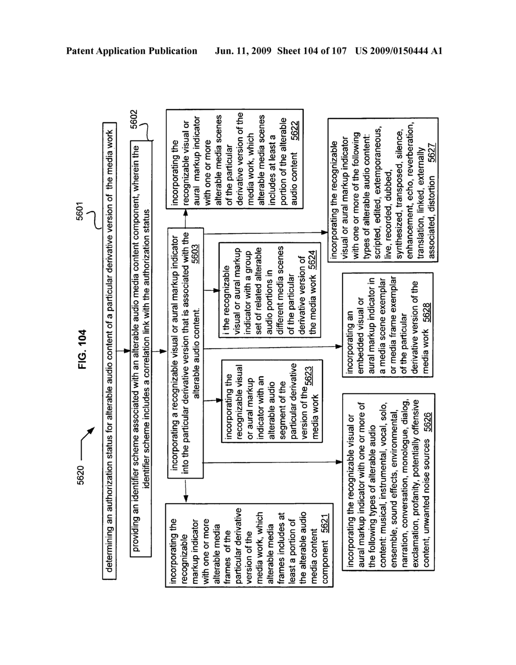 Media markup for audio content alteration - diagram, schematic, and image 105