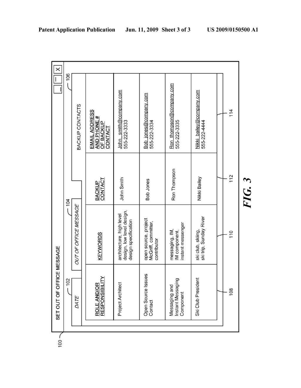 System and method for automatically generating request-specific backup contact information in an out of office message - diagram, schematic, and image 04