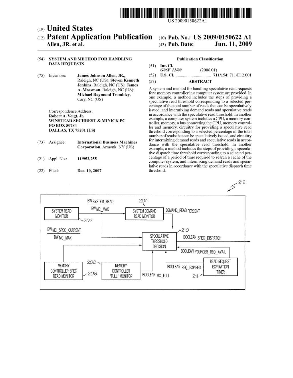 SYSTEM AND METHOD FOR HANDLING DATA REQUESTS - diagram, schematic, and image 01