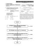 Method for displaying menu based on service environment analysis in content execution apparatus diagram and image