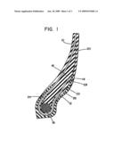 TIRE WITH COMPONENT CONTAINING SHORT FIBER diagram and image