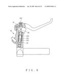 Adjustable pumping device for a hydraulic brake device of a bicycle diagram and image