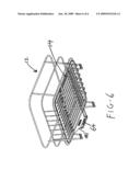 Dish rack with water drainage mechanism diagram and image