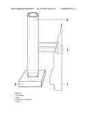 Chimney device and methods of using it to fight global warming, produce water precipitation and produce electricity diagram and image