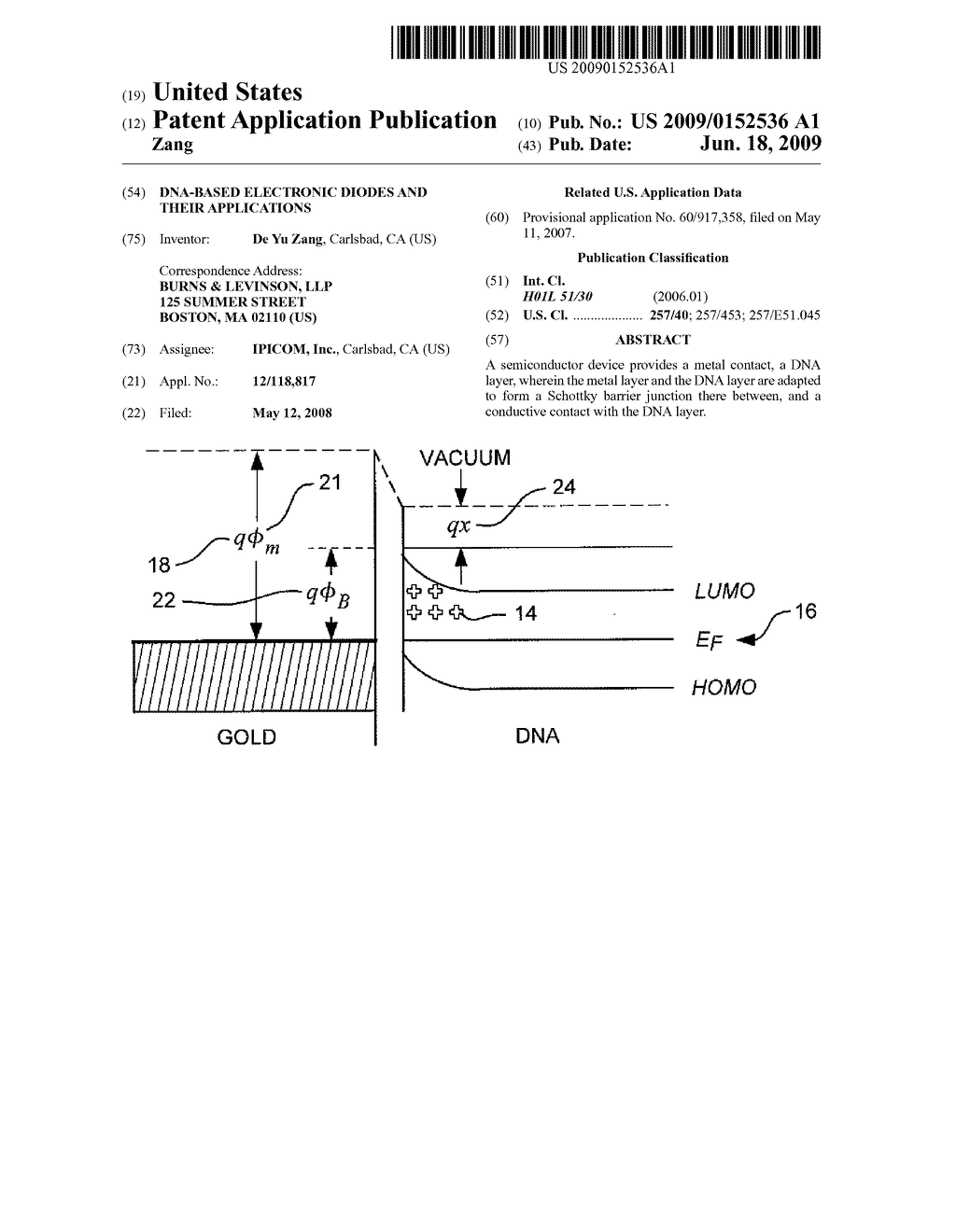 DNA-BASED ELECTRONIC DIODES AND THEIR APPLICATIONS - diagram, schematic, and image 01