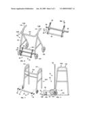 Cargo cart for wheeled mobility device diagram and image