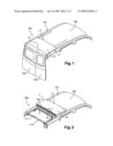 Swinging and sliding sunroof device for motor vehicles diagram and image