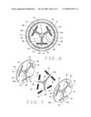 Internal wheel suspension and shock absorbing system diagram and image