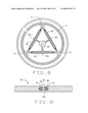 Internal wheel suspension and shock absorbing system diagram and image