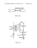 Picture element structure of current programming method type active matrix organic emitting diode display and driving method of data line diagram and image