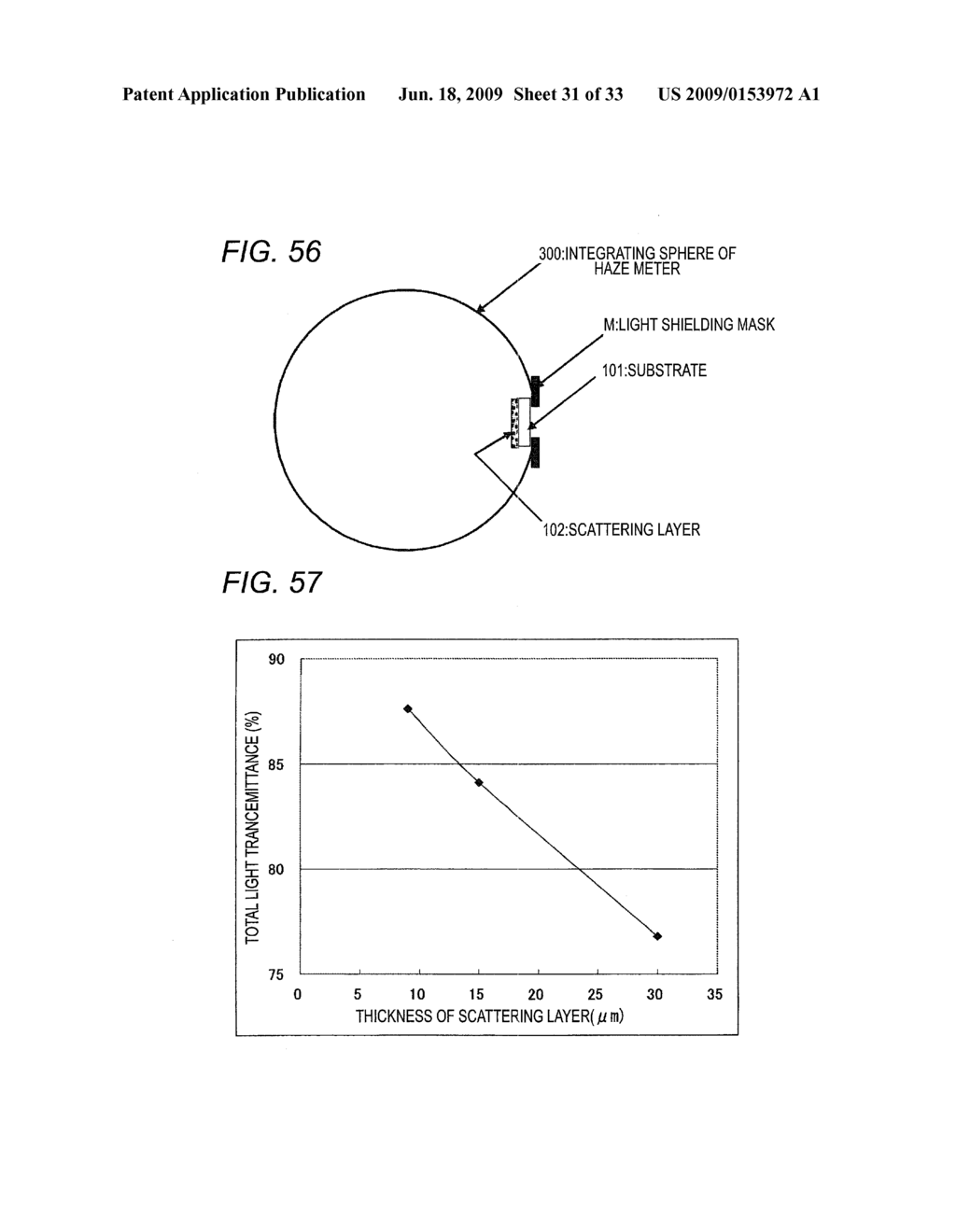 TRANSLUCENT SUBSTRATE, PROCESS FOR PRODUCING THE SAME, ORGANIC LED ELEMENT AND PROCESS FOR PRODUCING THE SAME - diagram, schematic, and image 32