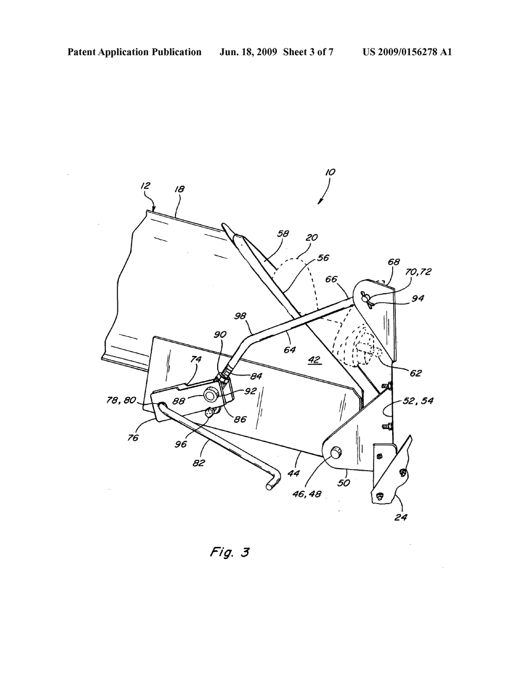 Pivoting conveyor including a holding mechanism configurable for holding the conveyor in multiple positions - diagram, schematic, and image 04