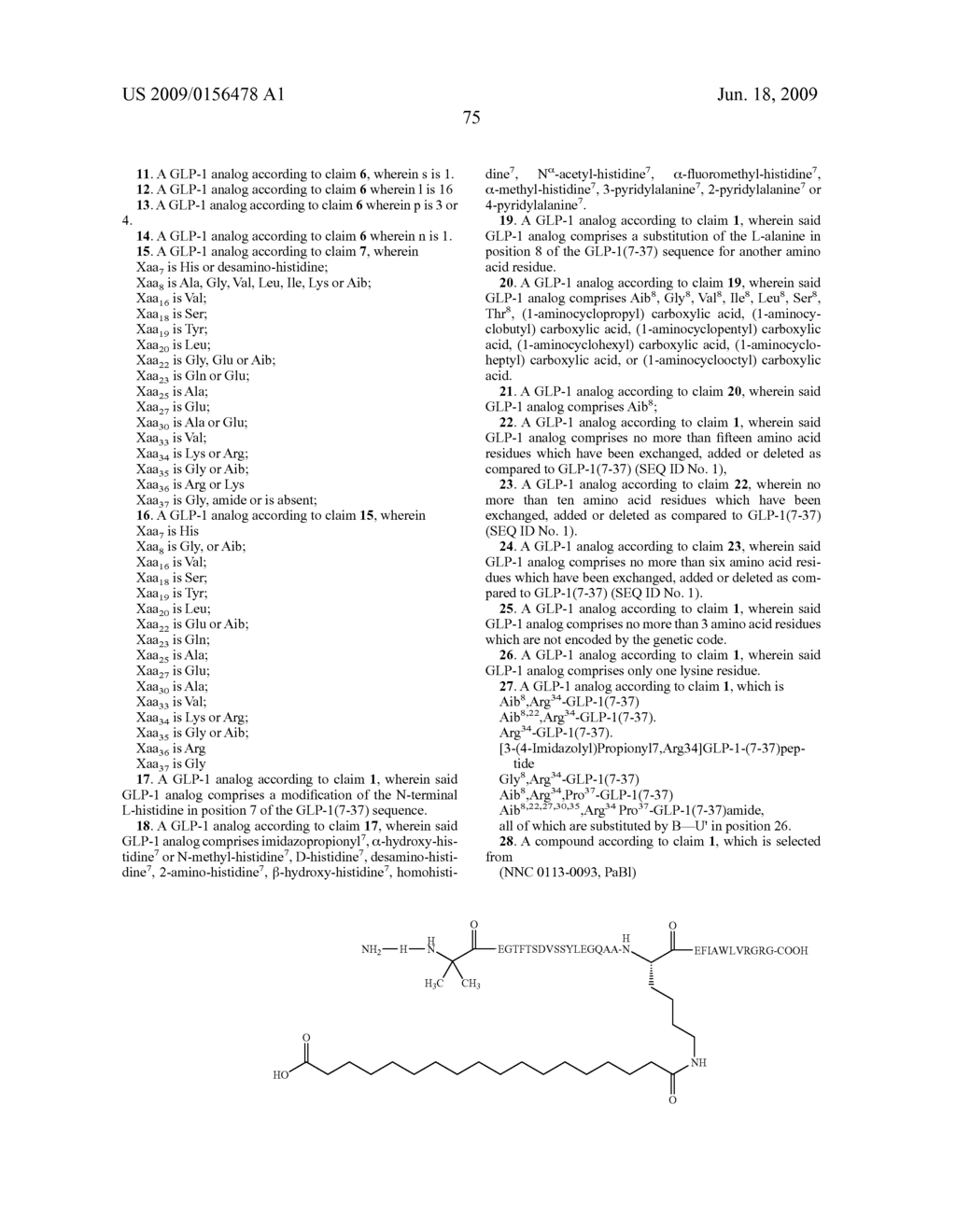 Acylated GLP-1 Compounds - diagram, schematic, and image 76