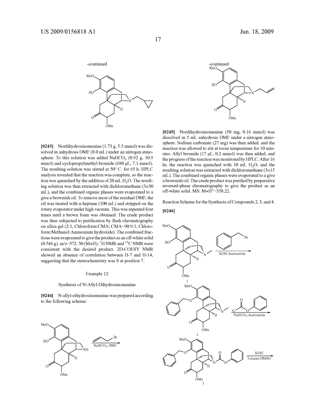 Process and compounds for the production of (+)opiates - diagram, schematic, and image 18