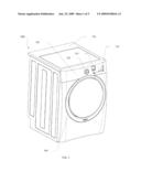 LAUNDRY DRYER HAVING THREE ROLLER DRUM SUPPORT SYSTEM AND REVERSING IDLER ASSEMBLY diagram and image