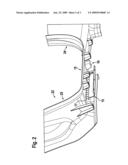 SUPPORT FOR AN ENTRANCE TRIM PANEL ON A CARRYING ELEMENT OF A MOTOR VEHICLE diagram and image