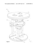 Constrained tri-sphere kinematic positioning system diagram and image