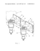 Dispensing and/or dosing system including an improved throat plug assembly diagram and image