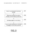 APPARATUS, METHOD AND COMPUTER PROGRAM PRODUCT FOR USING VARIABLE NUMBERS OF TACTILE INPUTS diagram and image