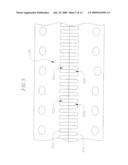 STRIPED ADHESIVE CONSTRUCTION AND METHOD AND DIE FOR MAKING SAME diagram and image