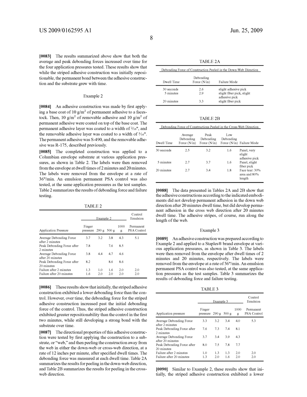 STRIPED ADHESIVE CONSTRUCTION AND METHOD AND DIE FOR MAKING SAME - diagram, schematic, and image 23