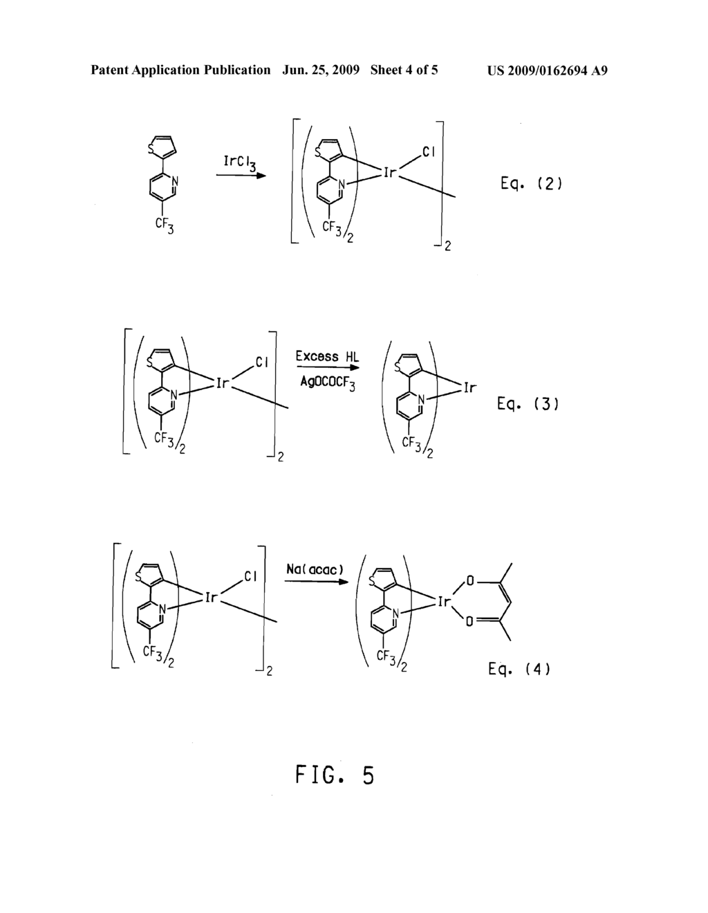 ELECTROLUMINESCENT IRIDIUM COMPOUNDS HAVING RED-ORANGE OR RED EMISSION AND DEVICES MADE WITH SUCH COMPOUNDS - diagram, schematic, and image 05