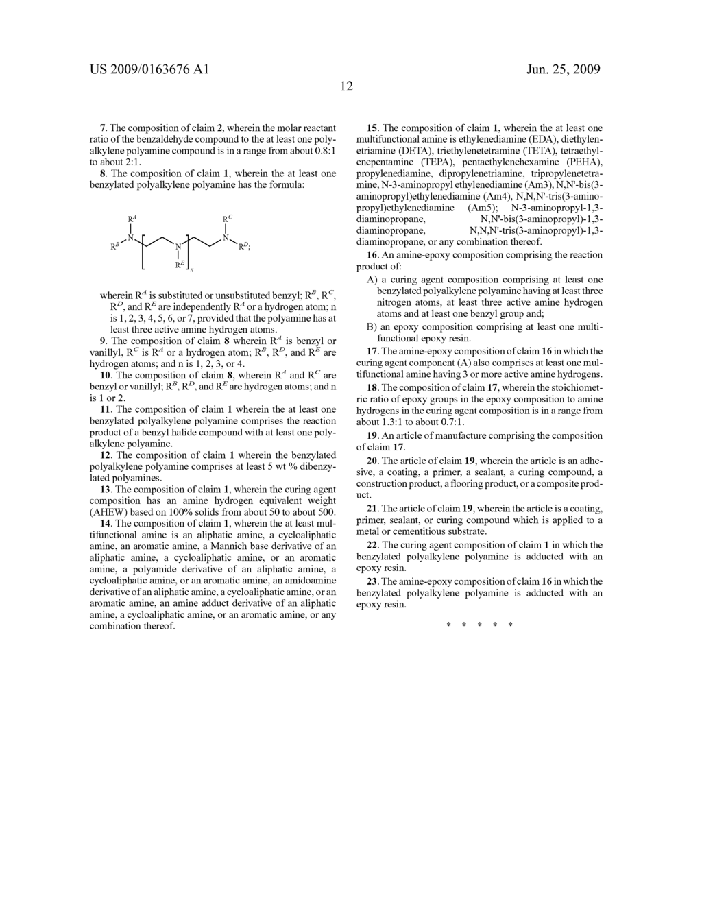 Benzylated Polyalkylene Polyamines And Uses Thereof - diagram, schematic, and image 13