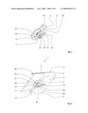 APPARATUS FOR THE PIVOTAL FASTENING OF AN ACTIVE SURFACE, IN PARTICULAR A SPOILER ON A WIND TUNNEL MODEL OF AN AIRCRAFT diagram and image