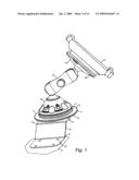 Suction cup mounting platform having flexible base diagram and image