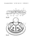 Suction cup mounting platform having flexible base diagram and image