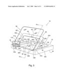 Protective cookbook stand diagram and image