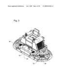 Hydraulic riding trowel with automatic load sensing system diagram and image