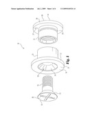 Fastener with shear bushing diagram and image