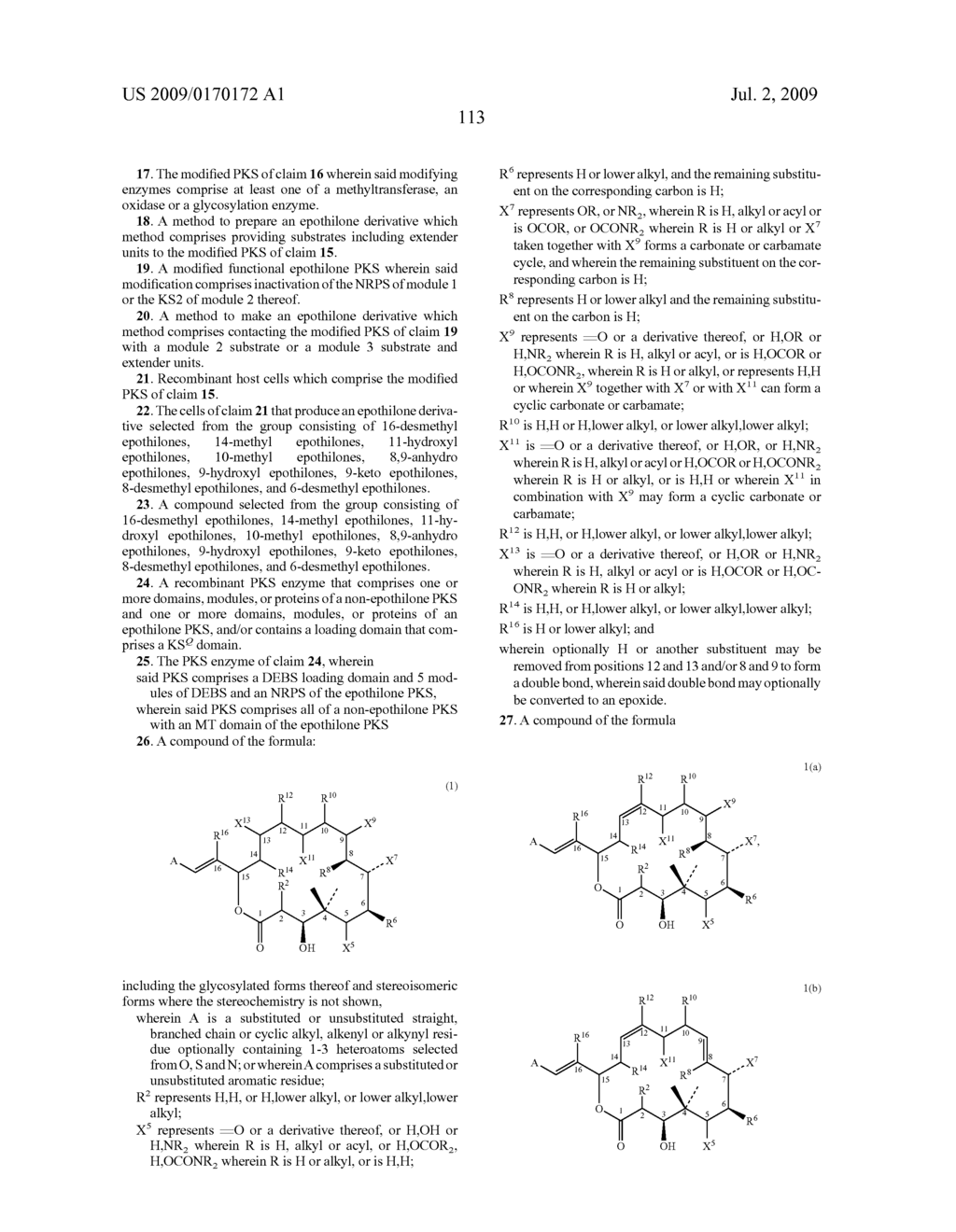 Recombinant Methods and Materials for Producing Epothilone and Epothilone Derivatives - diagram, schematic, and image 122