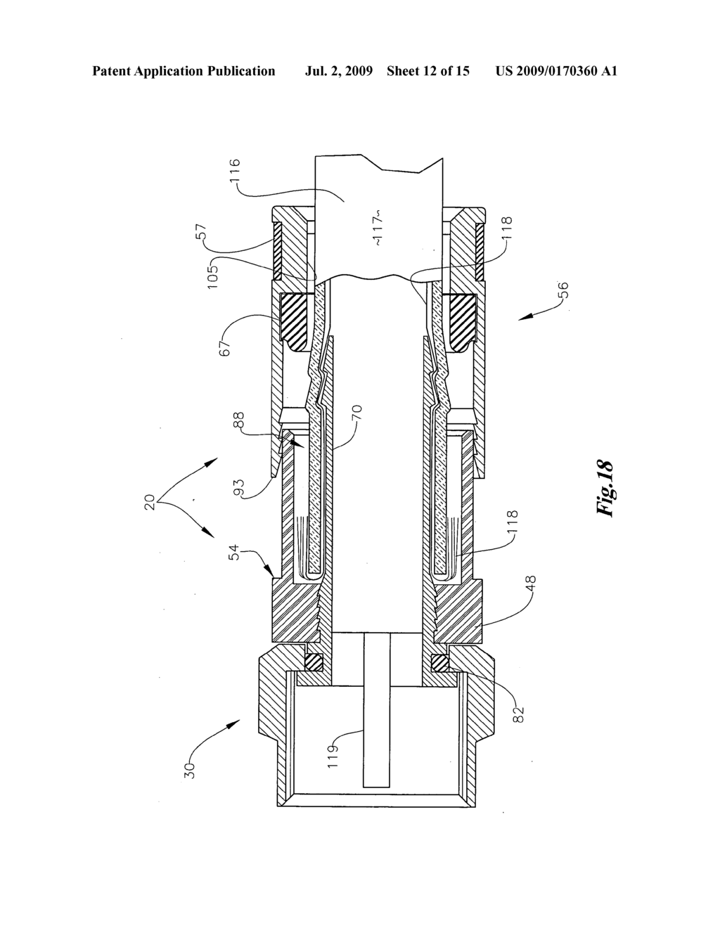 Sealed compression type coaxial cable F-connectors - diagram, schematic, and image 13