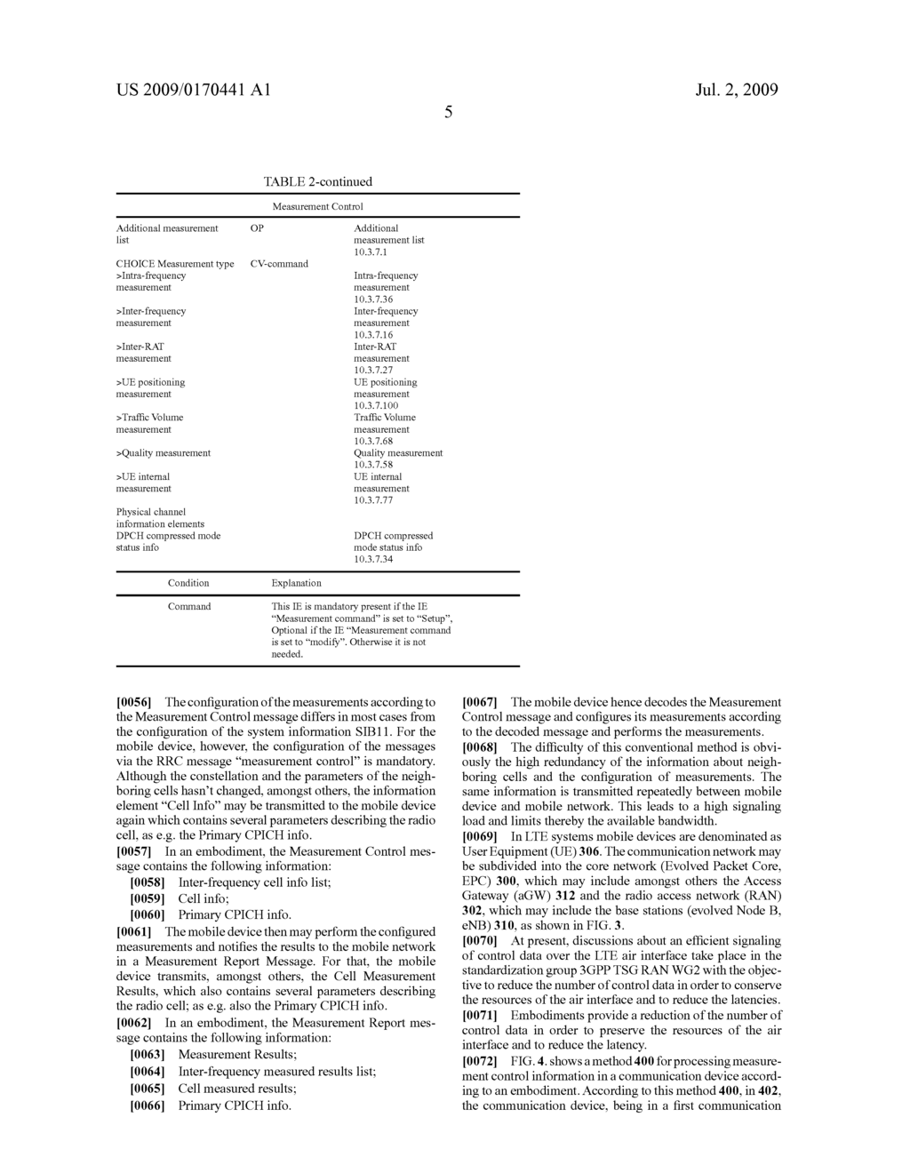 RADIO COMMUNICATION DEVICE AND METHOD FOR PROCESSING MEASUREMENT CONTROL INFORMATION IN A COMMUNICATION DEVICE - diagram, schematic, and image 15