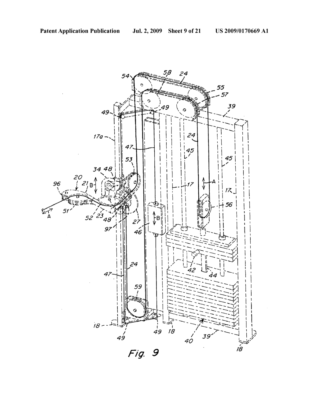 ADJUSTABLE ASSEMBLY FOR EXERCISE APPARATUS - diagram, schematic, and image 10