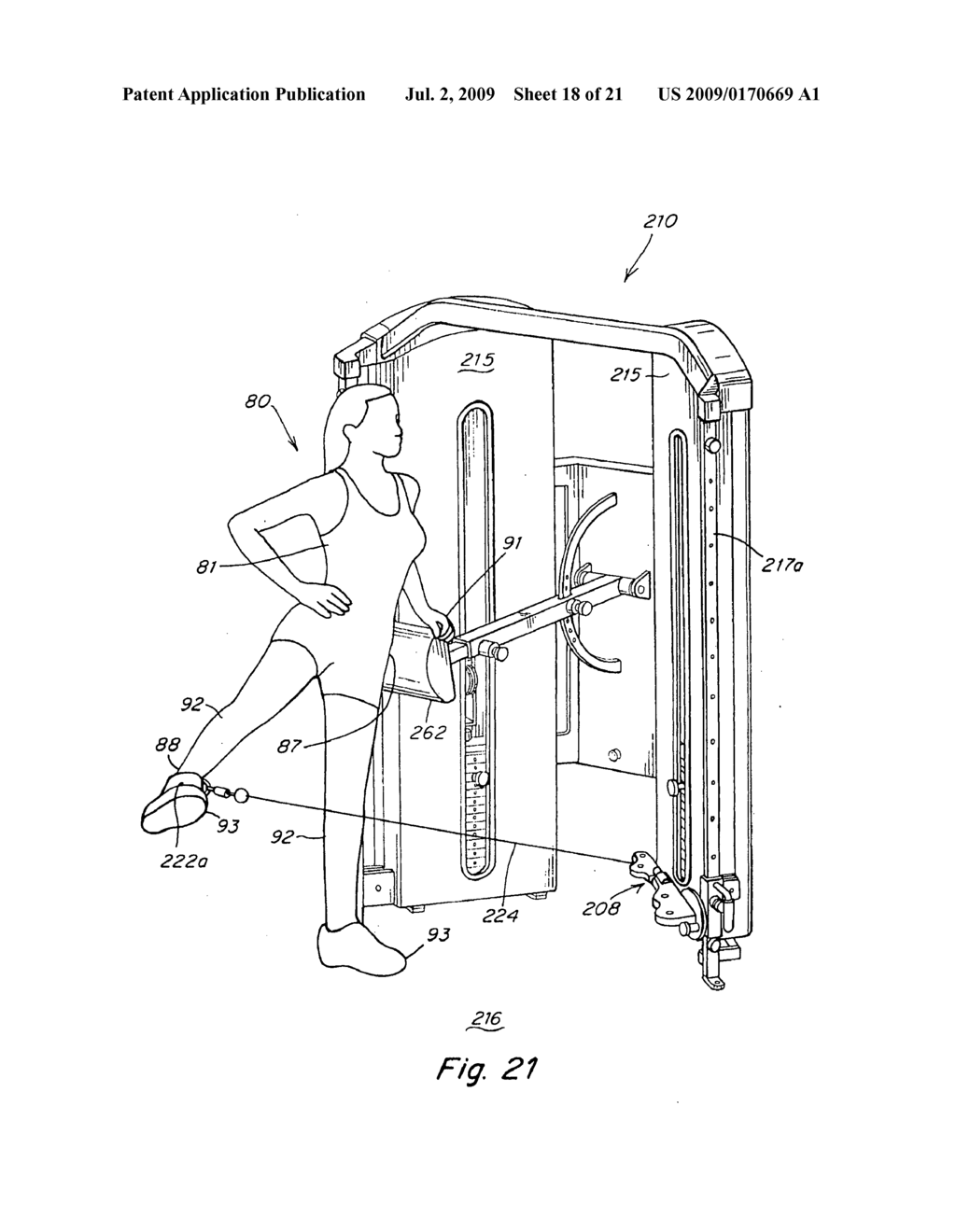 ADJUSTABLE ASSEMBLY FOR EXERCISE APPARATUS - diagram, schematic, and image 19