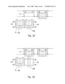 METHOD AND SYSTEM FOR CHANGING MOLD HOLDER PRESSES ON CARRIAGES MOVING ALONG A PROCESSING LINE diagram and image