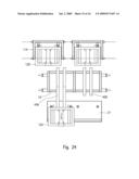 METHOD AND SYSTEM FOR CHANGING MOLD HOLDER PRESSES ON CARRIAGES MOVING ALONG A PROCESSING LINE diagram and image