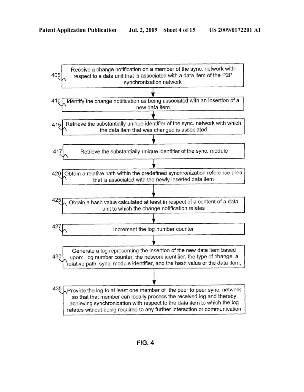 PEER TO PEER SYNCRONIZATION SYSTEM AND METHOD - diagram, schematic, and image 05