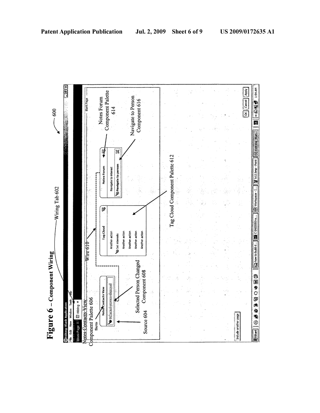 SYSTEM AND METHOD FOR ALLOWING THE CREATION OF COMPOSITE APPLICATIONS THROUGH THE WIRING OF LOOSELY COUPLED EXISTING OR CUSTOM COMPONENTS OF DISPARATE TECHNOLOGIES - diagram, schematic, and image 07