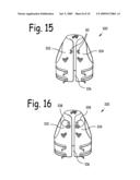 Garment with underarm externally accessible breast pockets and method of use diagram and image