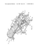 Electro-hydraulically powered lift ambulance cot diagram and image